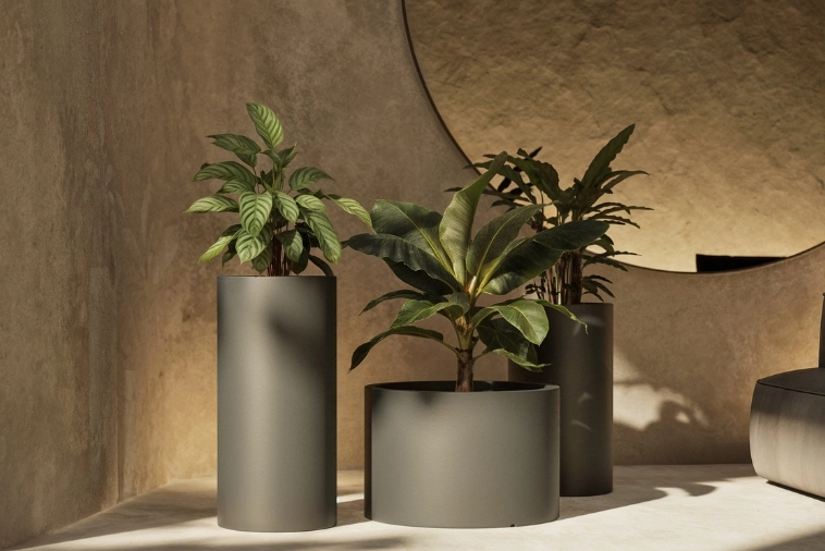 Donice nowoczesne Cavo i Alto antracyt